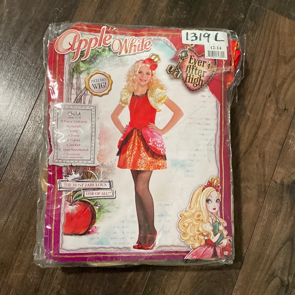 Apple white Halloween costume child 12-14